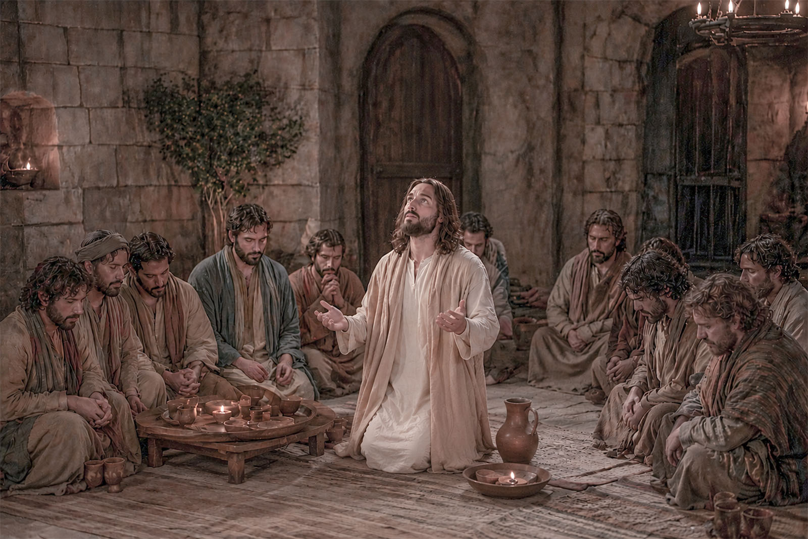 Jesus offers the Intercessory prayer